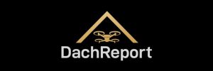 DachReport Firmenlogo weiß auf schwarzemHintergrund